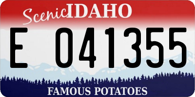 ID license plate E041355