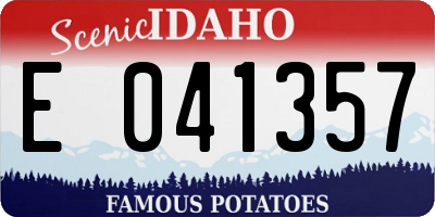 ID license plate E041357