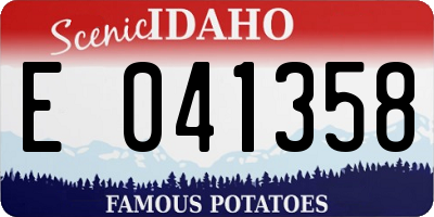 ID license plate E041358