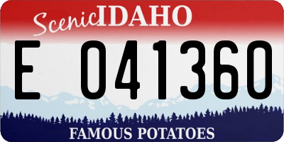 ID license plate E041360