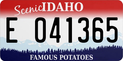ID license plate E041365