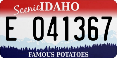 ID license plate E041367