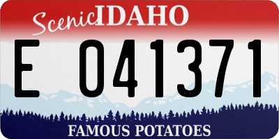 ID license plate E041371