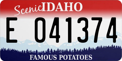 ID license plate E041374