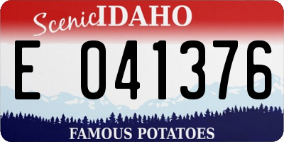ID license plate E041376