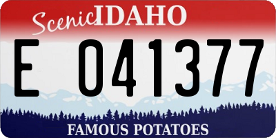 ID license plate E041377
