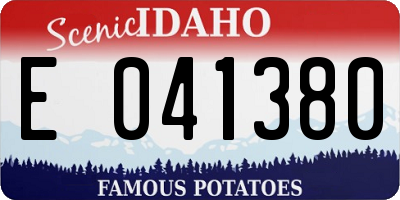 ID license plate E041380