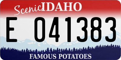 ID license plate E041383