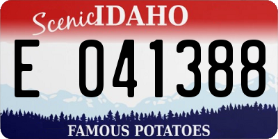 ID license plate E041388