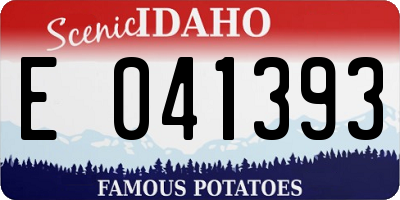 ID license plate E041393