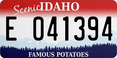 ID license plate E041394