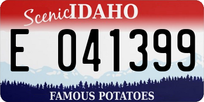ID license plate E041399