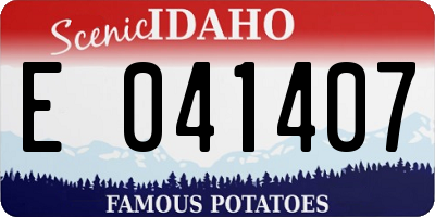 ID license plate E041407