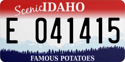 ID license plate E041415