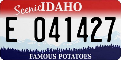 ID license plate E041427