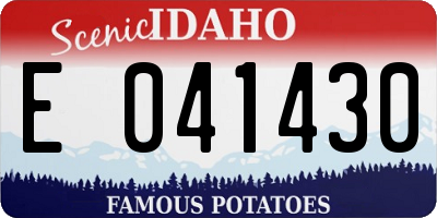 ID license plate E041430