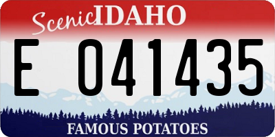 ID license plate E041435