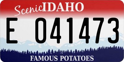 ID license plate E041473