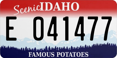 ID license plate E041477
