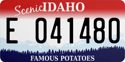 ID license plate E041480
