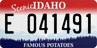 ID license plate E041491
