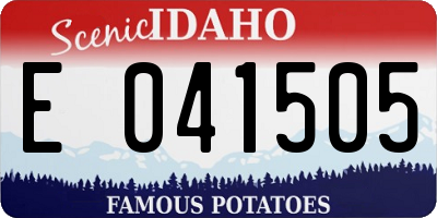ID license plate E041505
