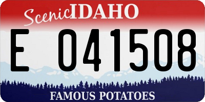 ID license plate E041508