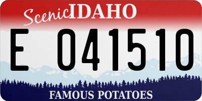 ID license plate E041510