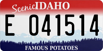 ID license plate E041514