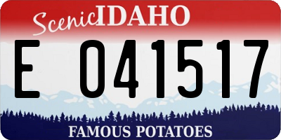 ID license plate E041517