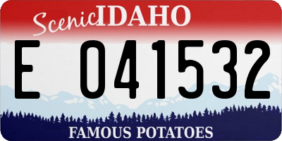 ID license plate E041532