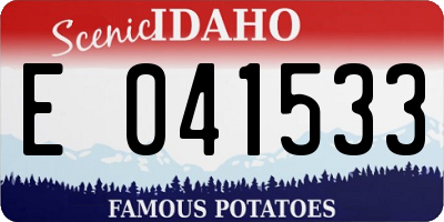 ID license plate E041533