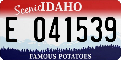 ID license plate E041539