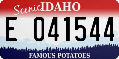ID license plate E041544