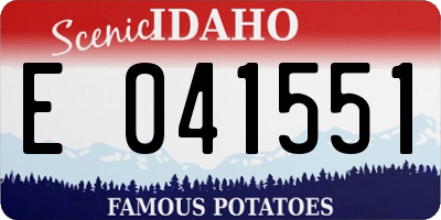 ID license plate E041551