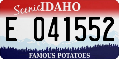 ID license plate E041552