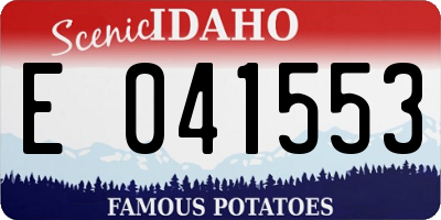 ID license plate E041553