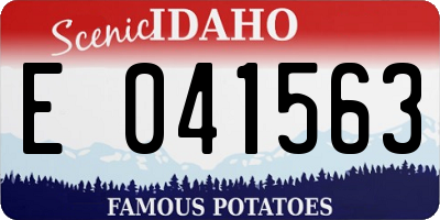 ID license plate E041563