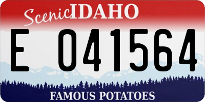 ID license plate E041564