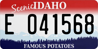 ID license plate E041568