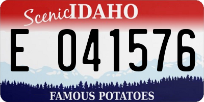 ID license plate E041576