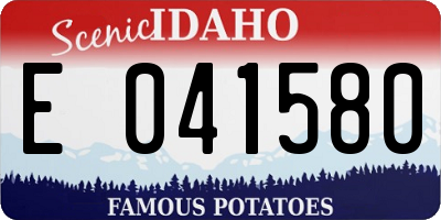 ID license plate E041580