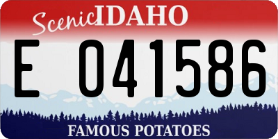 ID license plate E041586