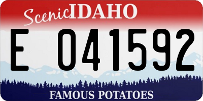 ID license plate E041592