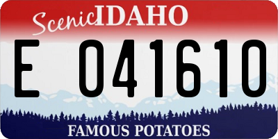 ID license plate E041610