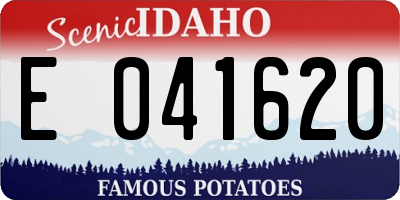 ID license plate E041620