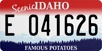 ID license plate E041626