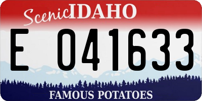 ID license plate E041633