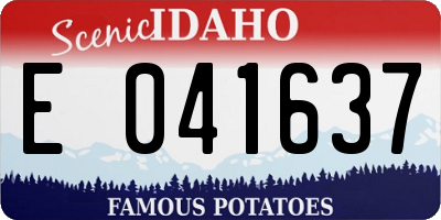 ID license plate E041637