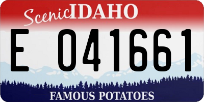 ID license plate E041661